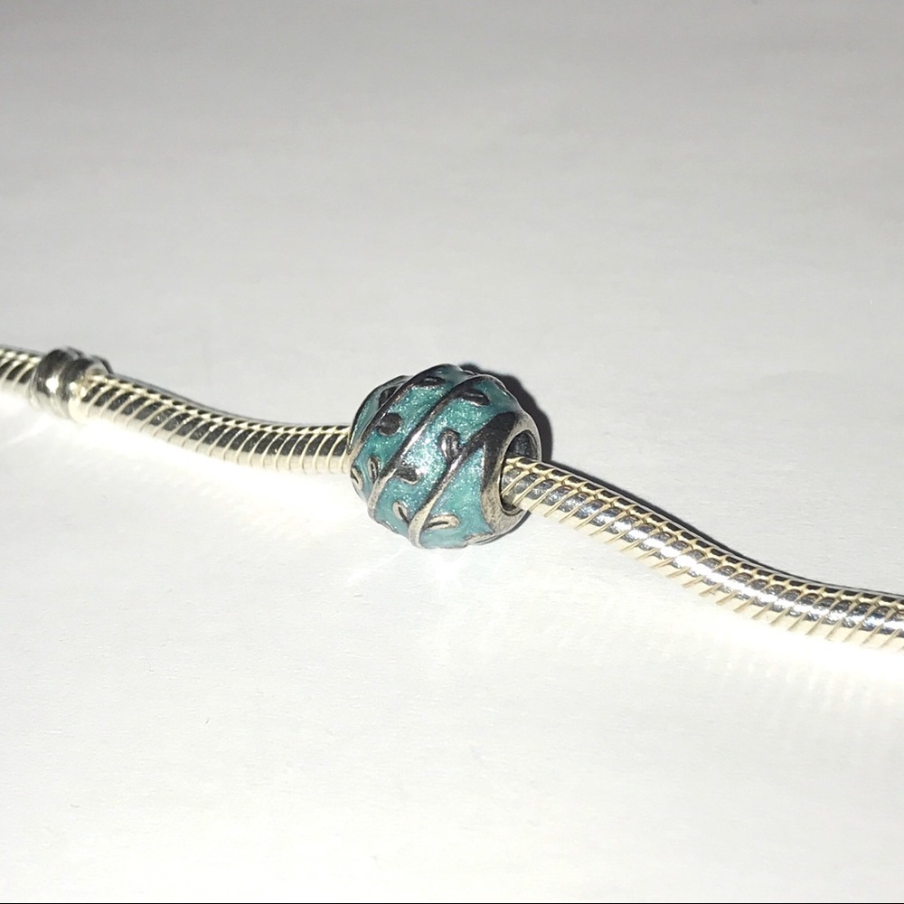 Pandora Light Blue Enamel Vines Charm (discont.)